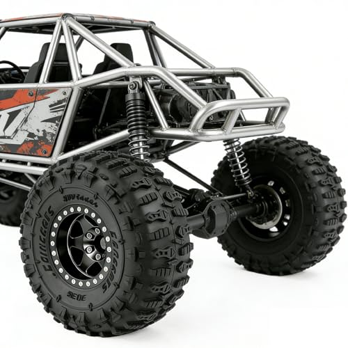 STMU 1.9 S5 Mud Tires Set Offset -10mm Beadlock Wheel Rim for 1/10 RC Crawler Car Axial SCX10 SCX10 II SCX10 III 90046 UTB18 TRX4 SCX10 Pro AXI03007 TRX6 Gen7/8 D90 VS4-10 MST CFX RC (Black)