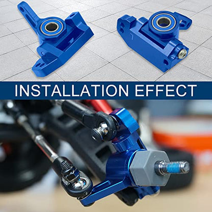 OGRC Caster Block Steering Blocks, Stub Axle Carriers for 1/10 Slash 2WD | Aluminum Front Caster Block&Steering Blocks and Rear Stub Axle Carriers kit for 1/10 Traxxas slash 2WD #3632 3736 3752 (Blue) - color: Blue