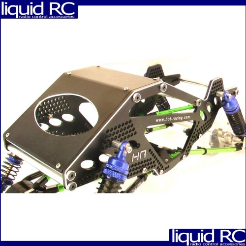 Hot Racing SCP14RR01 Aluminum Rock Racer Conversion Chassis (Black) - Ax10