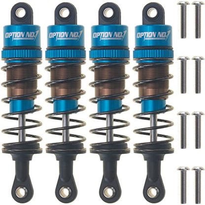 RC Aluminum Front & Rear Oil Filled Shocks Absorbers for Tamiya CC-01 Wrangler SCX10 D90 HSP HPI 1/10 RC Crawler Car Upgrades