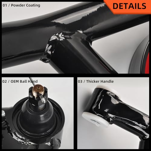 XKV Front Upper & Lower Suspension Control Arms A-arms | Compatible with 1964-1972 Pontiac GTO,Lemans,Tempest,Chevrolet Monte Carlo,Buick Skylark,2-4" Lift Kit,With Ball Joint - size: 64-72 Pontiac GTO/Lemans/Tempest/Buick Skylark