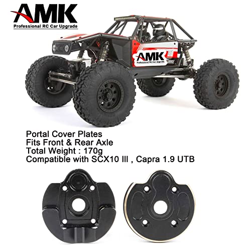 UTB10 Brass Counter Weight Axle Housing Black Coating for Axial RC Crawler 1/10 UTB10 Capra Unlimited Trail Buggy RTR 1.9 4WS Upgrade Part (B- 2pcs UTB10 Portal Cover Plates) - color: B- 2pcs Utb10 Portal Cover Plates