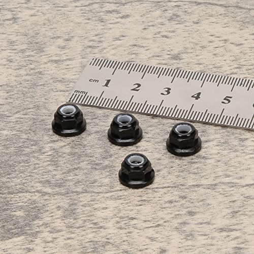 RCAWD Wheel Nuts for 1/7 UDR Unlimited Desert Racer 85086-4, New Maxx 1/10 Monster Truck 89086-4 89076-4 Upgrades, Hubs Hex Adapter M5 5mm Flanged Nylon Hop Ups Parts for #8447 Black - color: Black