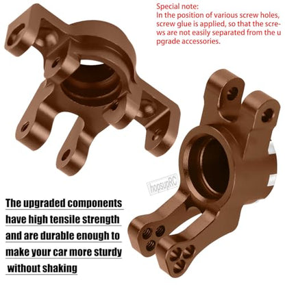 RC Upgrades Parts for 1/16 Mojave Grom 223S DSC 4X4 RTR,1/16 Mojave Grom 4X4 RTR,Front Steering Block Knuckles&Rear Hubs&C-Hubs Caster Blocks Hops Up,Replace ARA330841,Bronze - color: Bronze(upgrades Part)