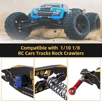 Hobbypark RC Shock Pliers Multi-Function & 1/10 Wheel Wrench Tools for Traxxas Arrma Axial Losi Redcat RC Cars Trucks Rock Crawlers (w/Black-Gold Pliers)