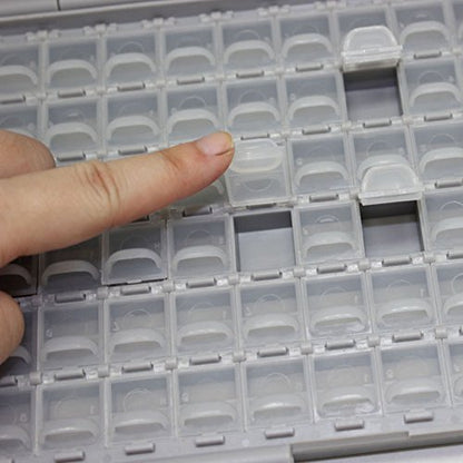 2 AideTek BOXALL144 SMD SMT Resistor Capacitor 1206 0805 0603 Box Organizer Craft Beads Storage 144 Compartments for each box - style: 2BOXALL144