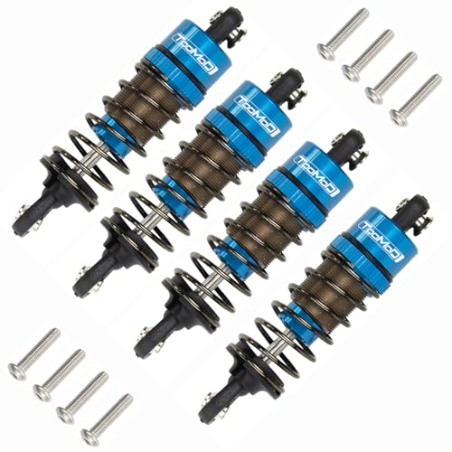 62MM Oil Shock Absorbers Upgrade Compatible with 1/10 RC Cars | Fits Tamiya TT-01/02 / Losi 1/10 / Hyper Go - Oil Damper Upgrade - Blue - color: Blue