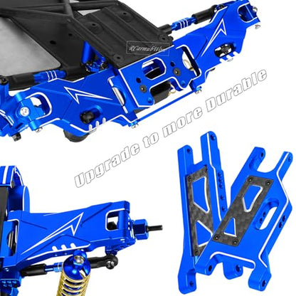 RC Upgrades Part for 1/10 Slash 2WD,Driveshafts,Shock Absorbers &Suspension Arms &Turnbuckles Links&Caster Blocks &Steering Block &Stub Axle Carriers &Shock Towers &Bulkhead,Navy Blue - color: Navy Blue(2wd)
