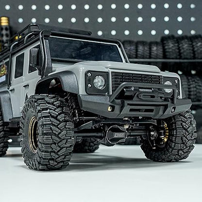 INJORA Front Axle - +4mm Extended CNC Aluminum Axle for TRX4M Upgrade 1/18 RC Crawler Car - size: Front