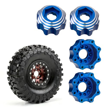 kingsea 4 Pcs RC 8X32 to 17MM Wheel Hex Adapters Aluminum Hex Adapters Compatible with Pro-Line RC Car Upgrades Parts #6353-00 6345-00, Blue - color: Blue
