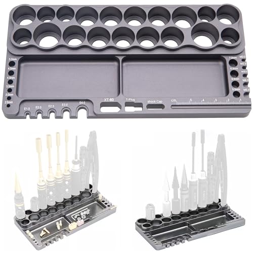ShareGoo Alumium RC Car Tools Storage Rack Screwdriver Holder Organizers Stand Holder for RC Car Truck Quadcopters