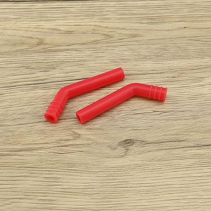 SING F LTD 3PCS RC Exhaust Pipe Extension Tube Compatible with HSP 1/8 1/10 Nitro RC Car Engine Exhaust Pipe Silicone Extender Red