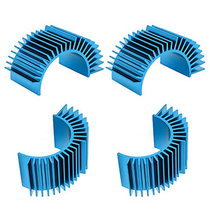 4Pcs Aluminum Motor Heat Sink for 540 550 Size Electric Motors Brushed/Brushless Cooling RC Crawler Monster Truck Short Course Buggy Accessories