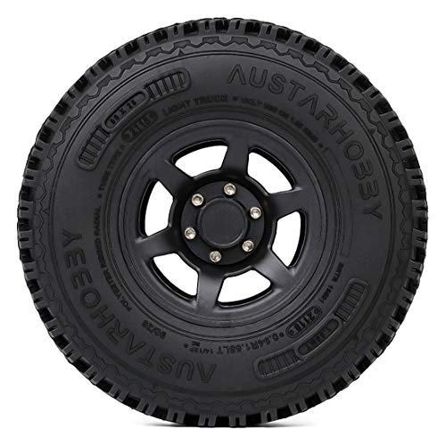 4PCS/Set RC Car 1.55 Inch Beadlock Plastic Wheel Rim Rubber Tires Compatible with 1/10 RC Crawler Car Axial AX90069 D90 TF2 Tamiya CC01 LC70 (Black) - color: Black
