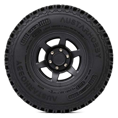 4PCS/Set RC Car 1.55 Inch Beadlock Plastic Wheel Rim Rubber Tires Compatible with 1/10 RC Crawler Car Axial AX90069 D90 TF2 Tamiya CC01 LC70 (Black) - color: Black