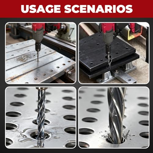 Nakkaa 5/8" Drill Bridge Reamer Construction Reamer with 1/2" Shank Chuck | Enlarge Hole, Compatible with Steel Metal Wood Alloy