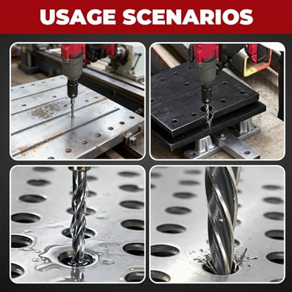 Nakkaa 5/8" Drill Bridge Reamer Construction Reamer with 1/2" Shank Chuck | Enlarge Hole, Compatible with Steel Metal Wood Alloy
