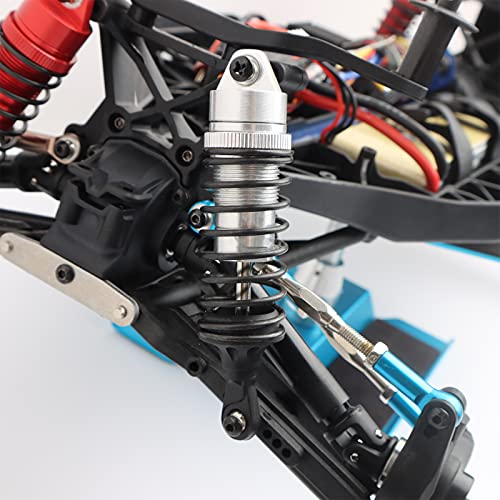 5862 Front & Rear Aluminum Alloy Shock Absorber for 1/10 Slash 4x4 Hoss Rustler Stampede Bandit VXL Nitro Shock Parts Replace of 3760 3762 SLA014 (4-Pack) (Silver) - color: Silver