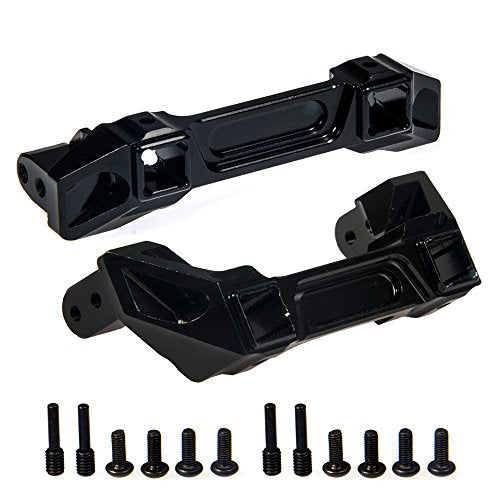 Aluminum Alloy Front Rear Bumper Mount for 1/10 RC TRX-4 Crawler Car(Black) - color: Black