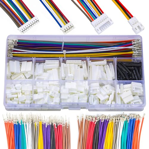 JST Connector Kit 2.0mm Pitch JST-PH 2.0 Male Female Connector with Premium 22AWG Pre-Crimped Extension Cables,PH 2.0mm Connector 2/3/4/5/6/7/8/9/10 Pin Male Female Housing (PH-MF-Kit) - size: JST-2.0MM-PH Male Female