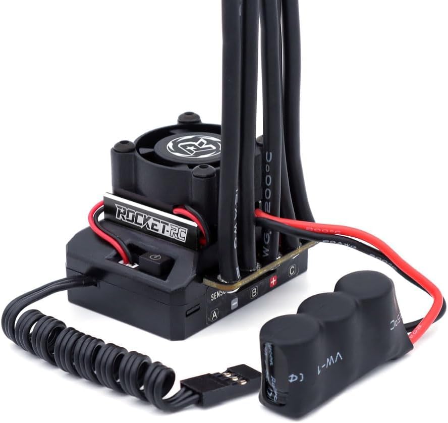 Surpass Hobby Pocket-RC 130A Sensored Brushless ESC and ESC Program Card for 1/10 RC Car