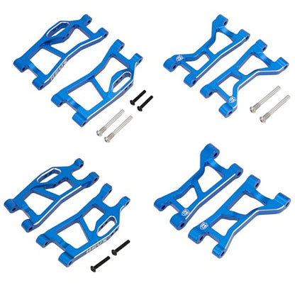 MEUS RACING Aluminum Suspension Arms Kit for Traxxas 1/16 Mini Maxx Upgrade Parts #10731 (Blue) - color: Blue