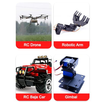 TD-8120MG 20KG Digital Servo High Torque Metal Gear Waterproof 4.8-7.2V with 25T Arm for 1/10 1/8 RC Car Robot Arm (180 Degree Controllable Angle)