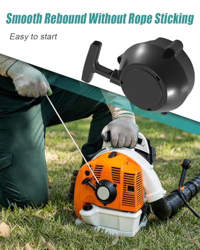 4244 190 0305 Recoil Starter Pull Start Fit for Stihl BR350 BR430 2-Stroke | Fit for Stihl BR450, Replace 42441900305, Black