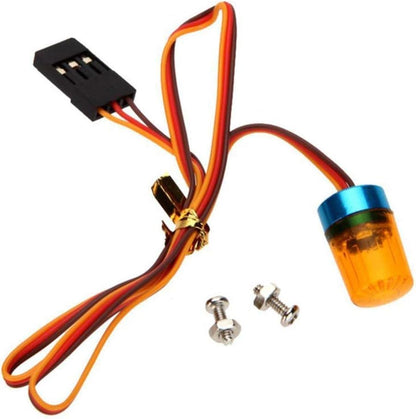 2PCS Ultra Bright LED Police Light Rotating Flash Alarming Strobe Lamp 5Modes for 1/8 1/10 1/14 RC Car Firefighting Ambulance Crawler Truck Lighting for CC01 D90 SCX10(Yellow,9x15mm) - color: 9x15mm,2Yellow