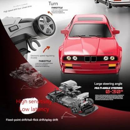 HTLNUZD 1/16 E30 RC Car - Retro Sports High-Speed 2.4G 4WD Hobby Model | Adult Collectible Gift (1/16 White E30) - color: 1/16 White E30