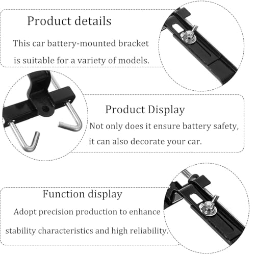 Battery Hold Down Tray Kit Metal Battery Tray Holder with Adjustable Bracket Clamp for Cars Boats Marine - size: 10.63-inch Bolt with 11-inch Battery Tray
