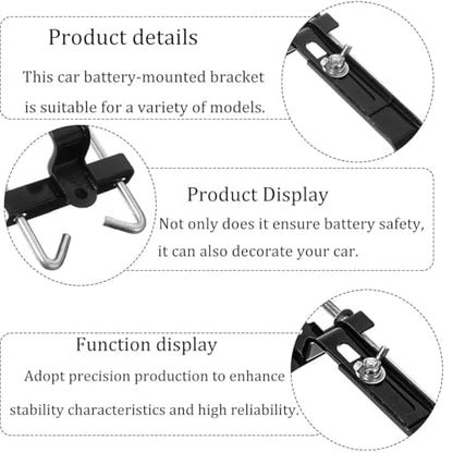 Battery Hold Down Tray Kit Metal Battery Tray Holder with Adjustable Bracket Clamp for Cars Boats Marine - size: 10.63-inch Bolt with 11-inch Battery Tray
