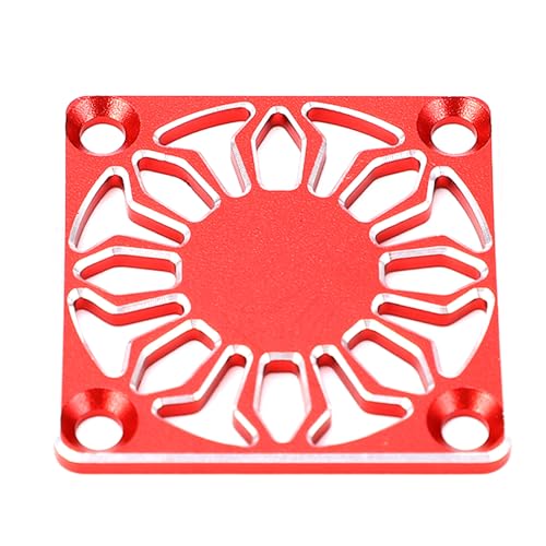 VGEBY RC Cooling Fan Cover, Universal Aluminum Alloy Protective Heatsink Cover 30x30mm Red for RC Cars, Drones, ESC Motors, Hobbyists