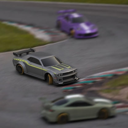 Turbo Racing 1:76 Scale Drift RC Car, Mini Table Racing Model Car with 2.4G Remote Control & Gyro Full Proportional RTR for Adults Hobby Toys Gifts (C65) - style: C65