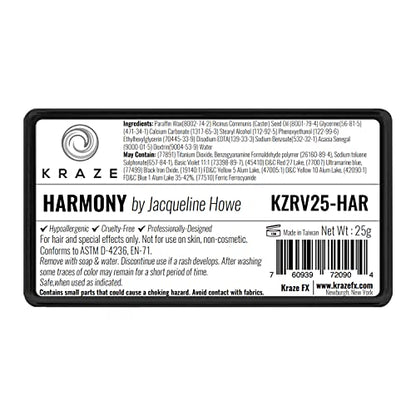 Dome Stroke - Harmony (25 gm), Professional 1-Stroke Split Cake, Hypoallergenic, Non-Toxic, Water Activated Face & Body Painting Makeup Supplies for Halloween Adults - color: Harmony