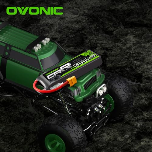 OVONIC 2S Lipo Battery TRA Plug RC Car Battery 7.4V 120C Lipo for RC Car Trucks 1/8 1/10 RC Vehicles(2 Packs)