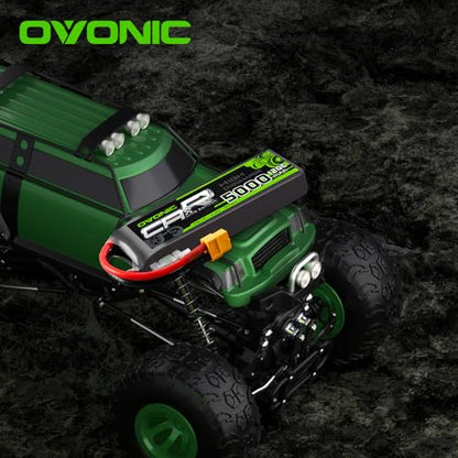 OVONIC 2S Lipo Battery TRA Plug RC Car Battery 7.4V 120C Lipo for RC Car Trucks 1/8 1/10 RC Vehicles(2 Packs)
