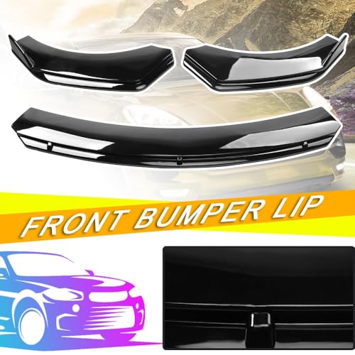 Universal Car Front Bumper Lip Spoiler Body Kits + 29"/74.5CM Side Skirt Extension Rocker Panel Body Kit + 14"/35CM Auto Rear Bumper Lip Diffuser (69''-73'' Black) - color: 69"-73" Black
