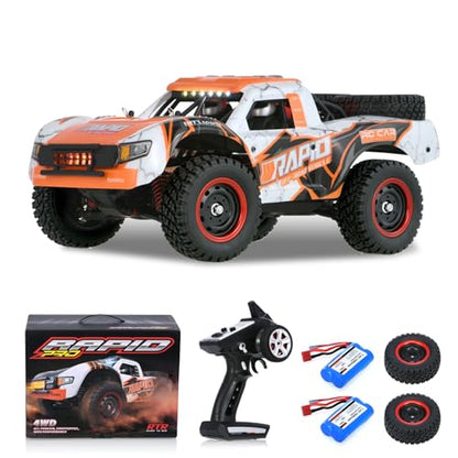 GoolRC 1:14 Brushless RC Trucks, 70 KMH High Speed 4WD RTR Fast RC Cars All Terrain, 2024 New Upgrade Electric Off-Road Remote Control Truck with 2 Batteries, Vehicle Car Toys Gifts - size: 2 battery