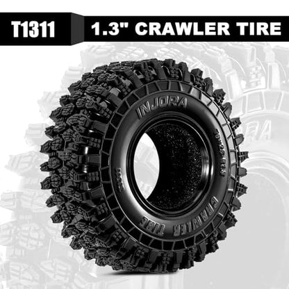 INJORA 1.3" Crawler Tires 70 * 26mm S5 for 1/18 1/24 RC Crawlers (T1311)