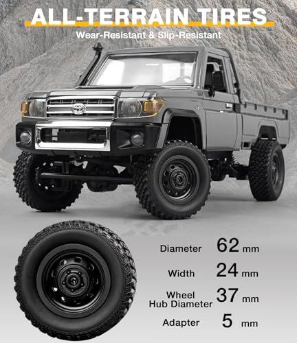 ARRIS MN82 PRO 1/12 Toyota LC79 RC Rock Crawler 4WD RTR Truck | Upgraded Chassis, LED Lights, Full Proportional Control, Trail Ready Design - color: Mn82pro-silver