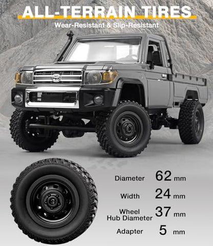 ARRIS MN82 PRO 1/12 Toyota LC79 RC Rock Crawler 4WD RTR Truck | Upgraded Chassis, LED Lights, Full Proportional Control, Trail Ready Design - color: Mn82pro-silver