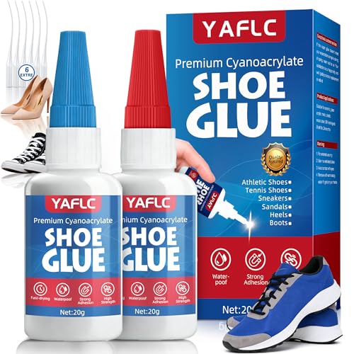 Shoe Glue Sole Repair, Super Glue for Shoes Heavy Duty 40g | Waterproof Flexible Instant Adhesive Shoe Glues Sole Repair, Boot Repair, Sneakers, Athletic Shoes, Heels, Sandals - style: Shoe Glue
