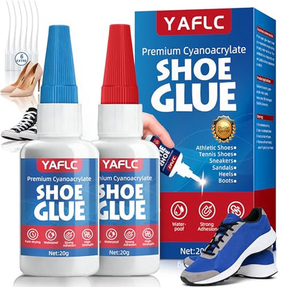 Shoe Glue Sole Repair, Super Glue for Shoes Heavy Duty 40g | Waterproof Flexible Instant Adhesive Shoe Glues Sole Repair, Boot Repair, Sneakers, Athletic Shoes, Heels, Sandals - style: Shoe Glue