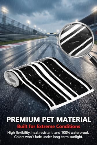 2 PCS Racing Stripes for Cars Decals, Vinyl Stripes Car Hood Wraps, Decoration Sticker Accessories for Bumper and Automotive Body Side, Universal for Most Cars, SUVs, Trucks (Black)