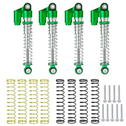 RCLIONS 43mm RC Shocks Adjustable Absorber Damper for All 1/24th Axial SCX24 AXI90081 Deadbolt AXI00005/AXI00006 RC Crawler Car Upgrades (Green) - color: Green