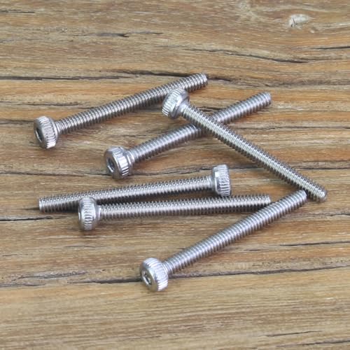 105 Pieces M2.5 x 20mm Socket Head Cap Screws, Thread Pitch 0.45mm, Sutemribor M2.5 Screws, 304 Stainless Steel, Fully Threaded, Silver - size: M2.5 x 20mm, style: Socket Head