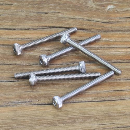 105 Pieces M2.5 x 20mm Socket Head Cap Screws, Thread Pitch 0.45mm, Sutemribor M2.5 Screws, 304 Stainless Steel, Fully Threaded, Silver - size: M2.5 x 20mm, style: Socket Head