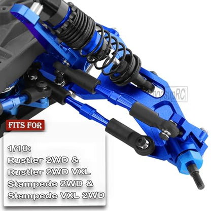 Upgrades Part for 1/10 Stampede/Rustler 2WD,Drive Shaft CVD&RC Shocks&Adjustable Turnbuckles Camber Links&A Arm&Caster Block&Steering Blocks&Rear Stub Axle Carriers,Wheel Hex&Hex Hub,Blue - color: Navy Blue/for 2wd
