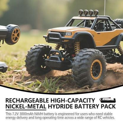 (2-Pack) 7.2V 3000mAh Ni-MH Battery with Connector for RC Vehicles | For LOSI, Associated, HPI, Kyosho and Tamiya RC cars, trucks, boats and buggies; includes 4.8V–12V Ni-MH/Ni-Cd charger. - color: 7.2V 3000mAh T-Plug